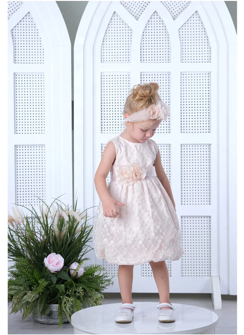 VIA BAMBINO Flower Baby Dress Salmon 3185