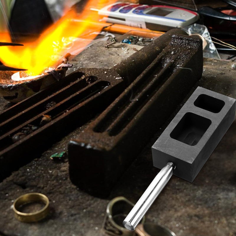 StoBaza Graphite Ingot Mold 200g and 400g Metal Casting Kit Dual Handle Holes - Image 5