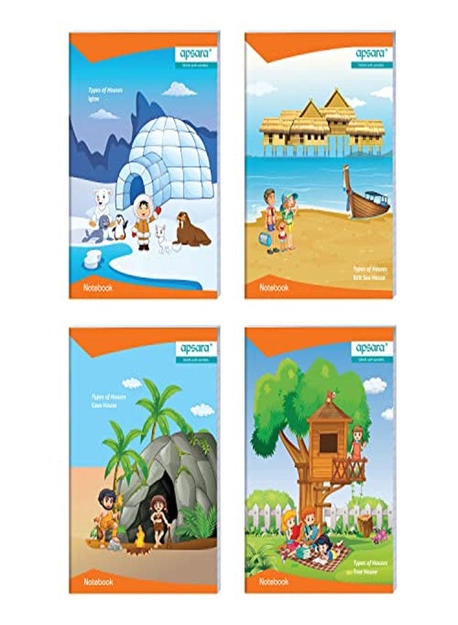 Apsara Kingsize Notebook | Red & Blue Lines with gap | Bright Paper |Center Staple | 24 x 18 cm | 172 Pages | Pack of 1 - Image 3