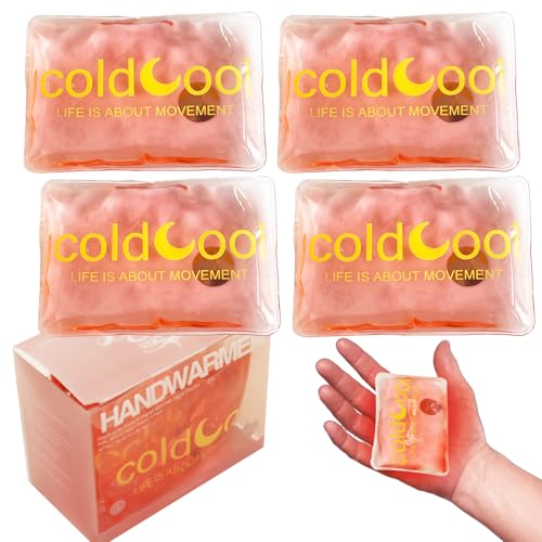 Coldcool 4 Pcs Reusable Snap Heat Pack,Portable Hand Warmer,Christmas Deals Hand Warmers Cute Long Lasting Warmth for Camping, Outdoor,Hand Warmers Boil Click Heat Pocket (Pink) - Image 1