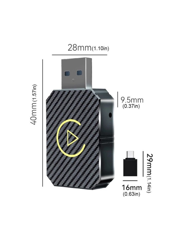 Kiboule - Wireless Android Auto CarPlay Adapter 2 in 1 Wired to Wireless USB Dongle s for iPhone iOS 10+/Android 11+ - Image 1