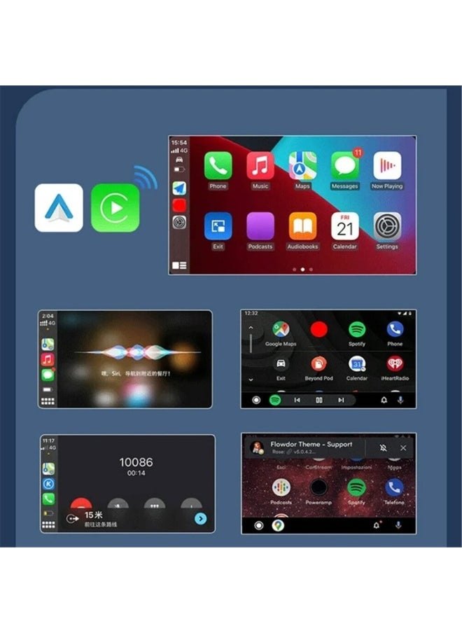 Kiboule - Wireless Android Auto CarPlay Adapter 2 in 1 Wired to Wireless USB Dongle s for iPhone iOS 10+/Android 11+ - Image 1