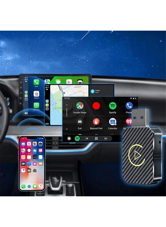 Kiboule - Wireless Android Auto CarPlay Adapter 2 in 1 Wired to Wireless USB Dongle s for iPhone iOS 10+/Android 11+ - Image 1