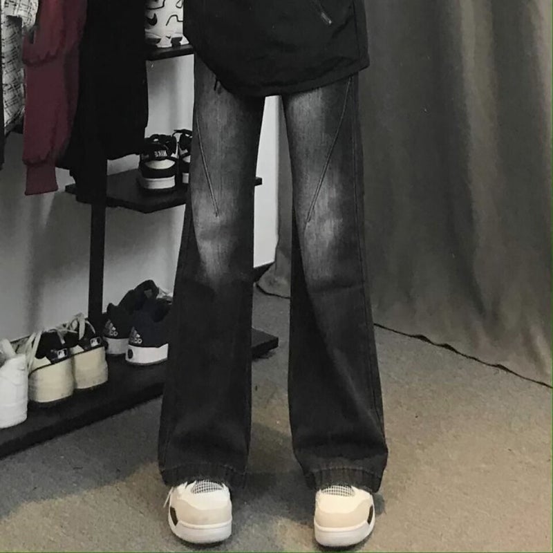 Unisex Classic Denim Jeans Loose Fit Daily Outdoor Wear - Image 2