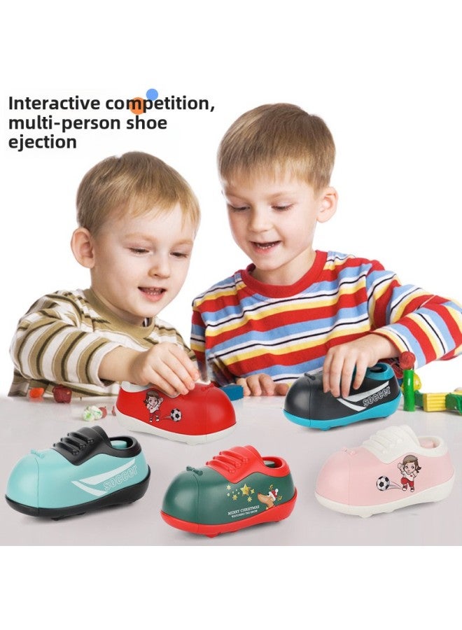 Children's Catapult Sliding Football Shoes World Cup With Light Gifts Parent-child Interactive Competitive Toys Can Be Sent On Behalf-Color:Pink + Red - Image 4