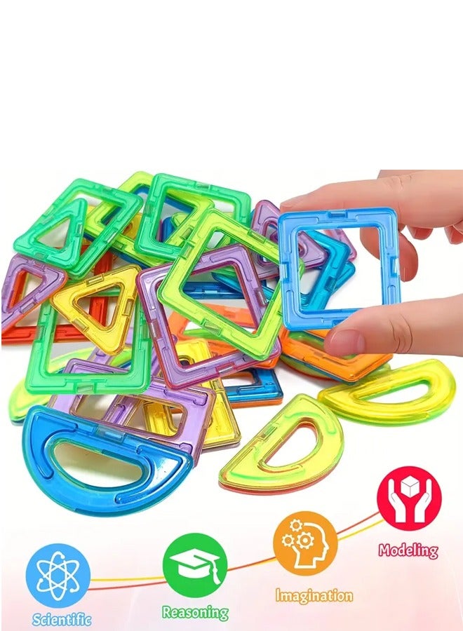 Magnetic Blocks Building Toys for Youngsters,Big Size Magnet STEM Toys Learning Educational Constructor Set Magnet Toys for Youngsters Toys for Youngsters Age 3-6 Birthday Gifts Magnet Gift Random Color - Image 4