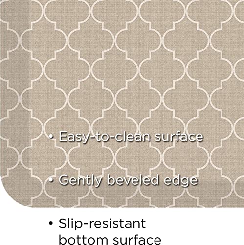 GelPro Elite Premier Anti-Fatigue Kitchen Comfort Floor Mat, 20x36,Trellis Khaki Stain Resistant Surface with Therapeutic Gel and Energy-Return Foam for Health & Wellness - Image 2