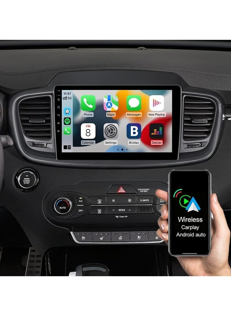 Vierex - Android Car Stereo Screen For Kia Sorento MK3 2015-2020 Support Apple Carplay Android Auto Wireless 4GB RAM Fast Interface AHD Camera Included SIM Card Bluetooth USB Video Radio Camera Included - Image 1