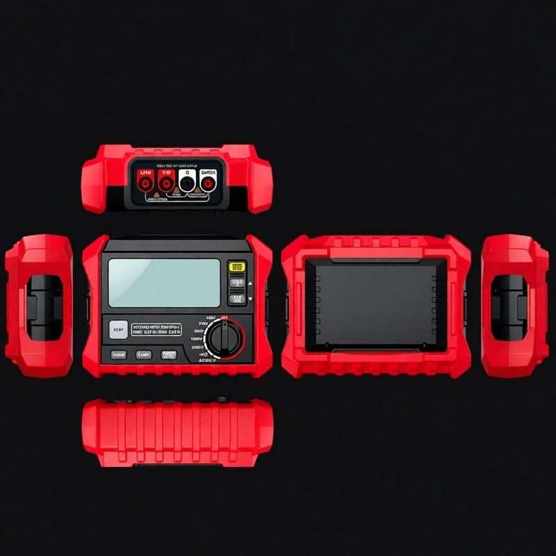 Insulation Resistance Tester: Black & Red HT5205 With Automatic Release Voltage Function, Variable Rated Output Voltage - Automatic Shutdown Function, High-Precision Resistance Tester For Electrical E - Image 5
