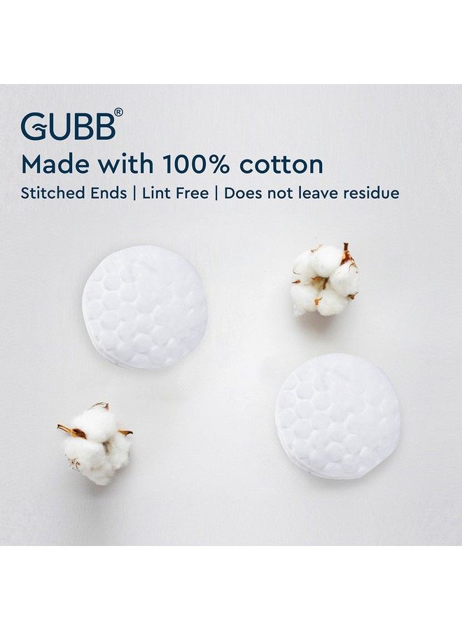 GUBB Cotton Pads For Face Cleansing Makeup Remover Cotton Pads Embossed Pack Of 4 100 Pieces Each - Image 3