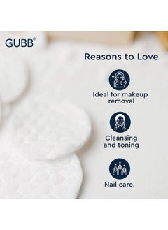 GUBB Cotton Pads For Face Cleansing Makeup Remover Cotton Pads Embossed Pack Of 4 100 Pieces Each  - Image 4