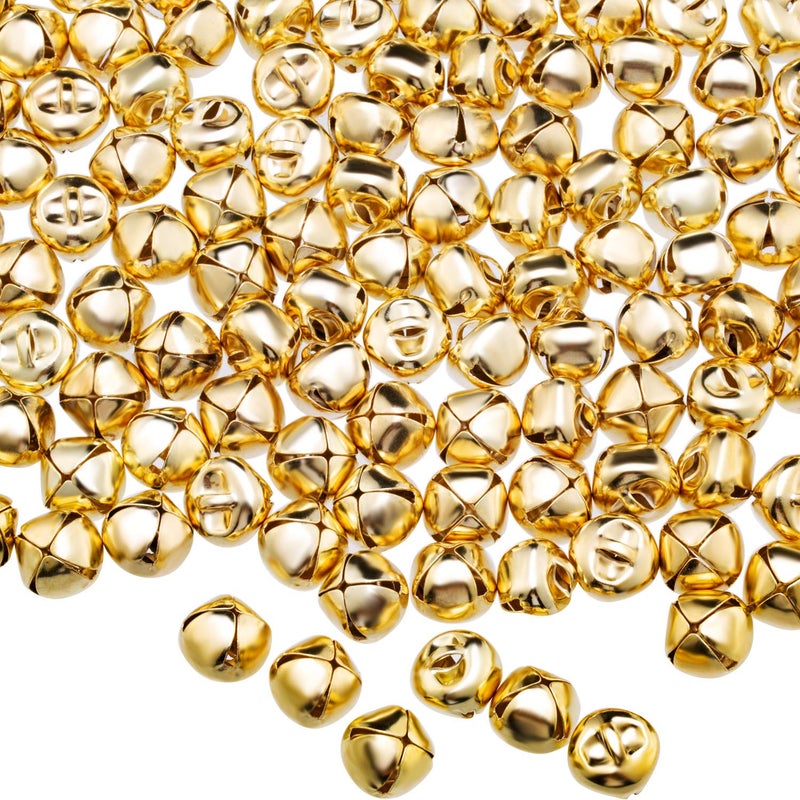 Jingle Christmas Bells, 500 Pieces Craft Bells, DIY Bells for Wreath, Holiday Home and Christmas Decoration (Gold, 0.5 inch) - Image 1