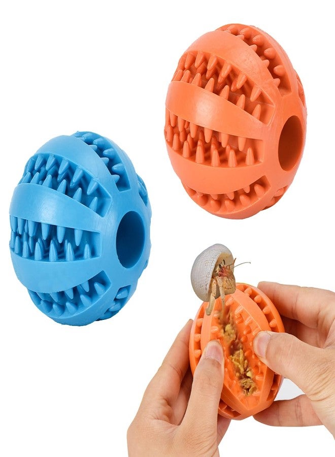 MAGNEECH 2 Pcs Hermit Crab Toys,Hermit Crab Treat Ball/Feeder Ball,Hermit Crab Wheel are Perfect Decorations and Accessories for Aquariums and Tanks - Image 1