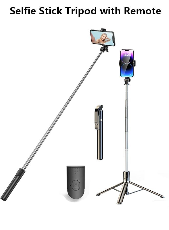 Selfie Stick Tripod, Extendable Tripod with, fill light， Compatible with iPhone and Android Smartphones, Perfect for Travel, Vlog, Video and Photo,  - Image 2
