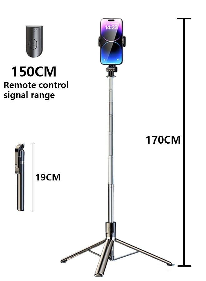 Selfie Stick Tripod, Extendable Tripod with, fill light， Compatible with iPhone and Android Smartphones, Perfect for Travel, Vlog, Video and Photo,  - Image 3