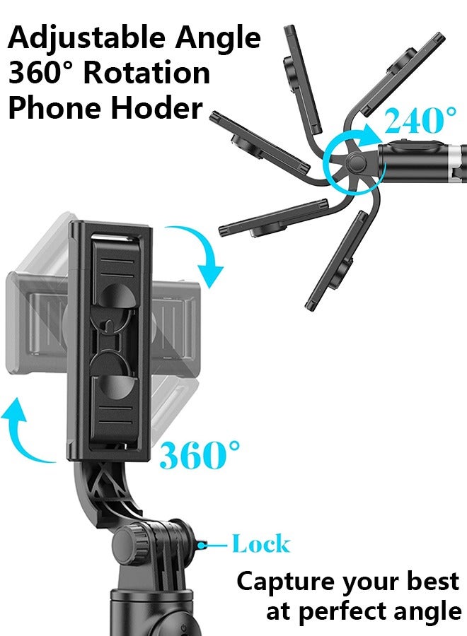 Selfie Stick Tripod, Extendable Tripod with, fill light， Compatible with iPhone and Android Smartphones, Perfect for Travel, Vlog, Video and Photo,  - Image 4