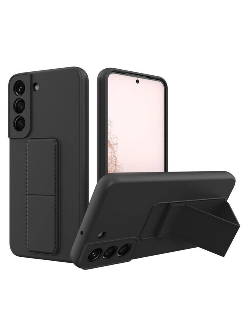 Raxoom Samsung Galaxy S22 Back Stand Leather Case & Cover with Magnet Holder & Hand Grip - Image 5