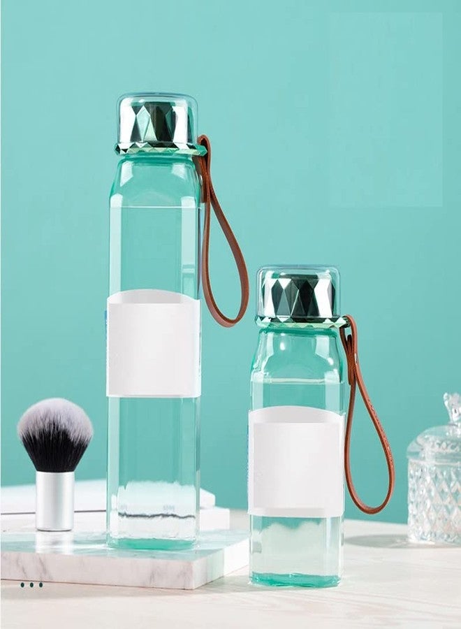 TEMSON Plastic Water Bottle for Home, Office, Gym, Picnic and Travelling - Transparent Stylish Plastic Bottle for Kids, Boys, Girls, Fridge Bottles (Assorted Color) - 1 PCS - 550 ML(FQ-3918-2) (Green) - Image 1