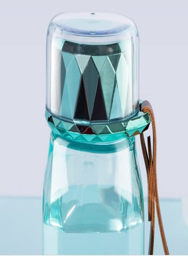 TEMSON Plastic Water Bottle for Home, Office, Gym, Picnic and Travelling - Transparent Stylish Plastic Bottle for Kids, Boys, Girls, Fridge Bottles (Assorted Color) - 1 PCS - 550 ML(FQ-3918-2) (Green) - Image 2