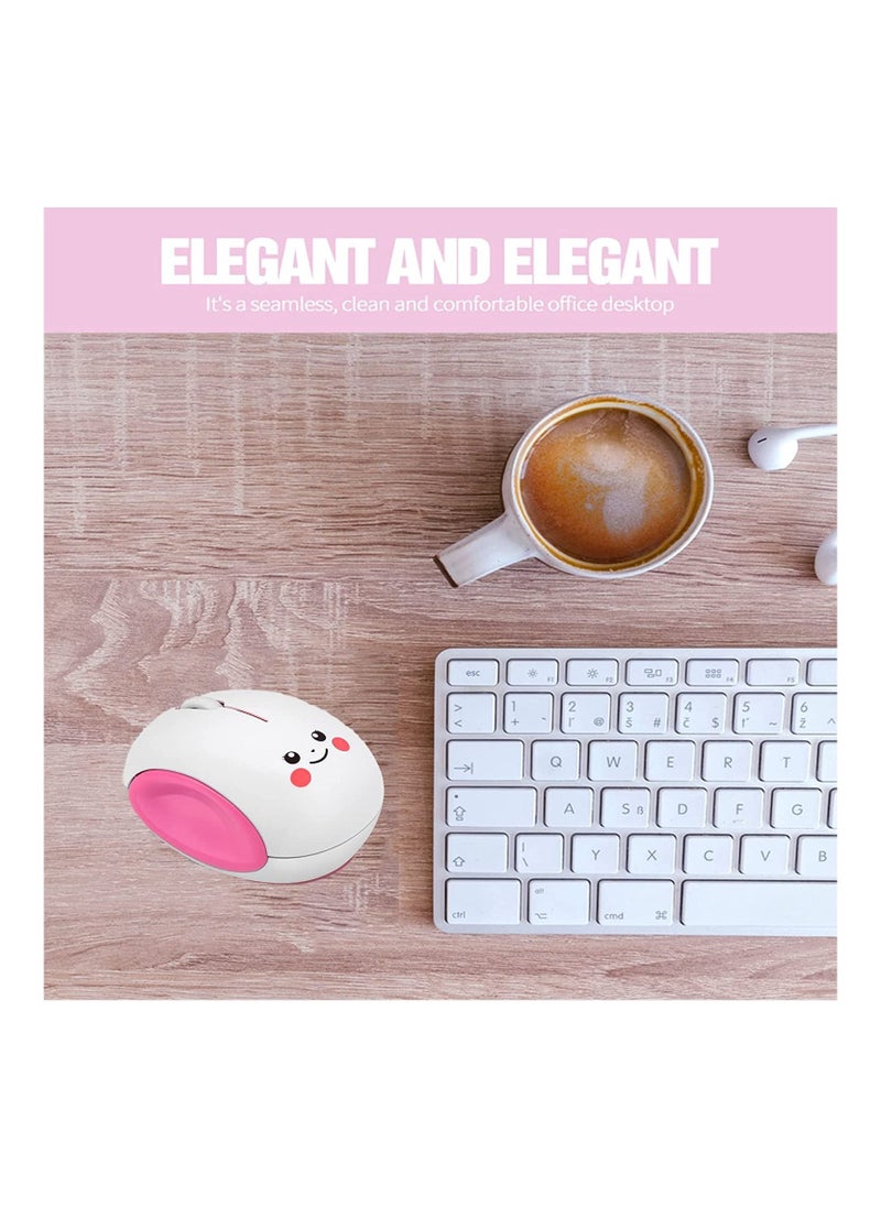 Y&D - Wireless Mouse, 2.4Ghz Cute Smiley Bun Egg Shape Cartoon Silent Computer 1600dpi Quiet Portable Mobile Optical Travel Mute Cordless Mouse for Notebook Kid Gift - Image 1