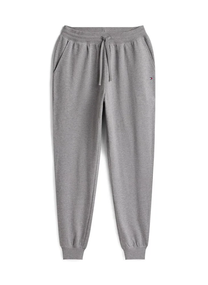 Tommy Hilfiger Medium Grey Heather Terry Cuffed Leg Drawstring Joggers for Men | Best Price UAE