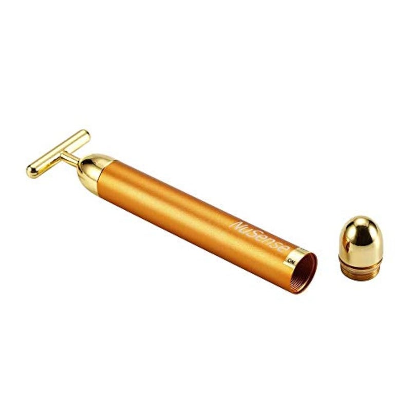 NuSense 24K Gold Beauty Bar Face Massager T-Shape Lift Slimming Stick Anti-Wrinkles,Skin Tightening,Face Firming,Eliminate Dark Circles - Image 2