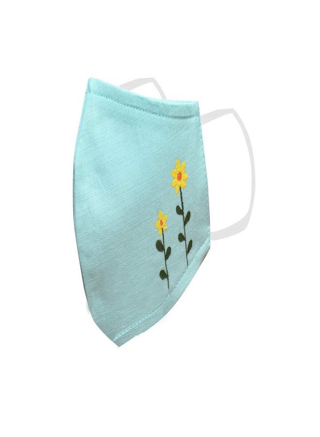 KUNDAN Pure Cotton Hand Painted Reusable Washable Anti Pollution 3 Layer Face Mask (Multicolour, Without Valve, Pack of 5) for Unisex - Image 5