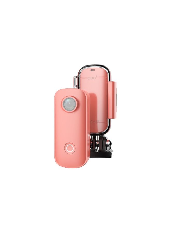 Generic SJCAM Action Camera 4K HD Outdoor Finger-Pointing Camera Anti-Vibration Waterproof Motorcycle Dash Cam High-Speed Photography-Color:C100+ 4k Orange Red  - Image 1