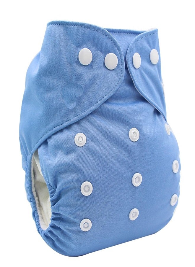 Mistic Reusable Cloth Diaper for Newborn Baby (0-12 kg) - Adjustable, Washable, Leak‑Proof, Organic Cotton, Eco‑Friendly & Gentle on Baby’s Skin (Blue, One Size, 1, count) - Image 2