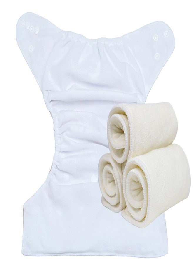 Mistic Reusable Cloth Diaper for Newborn Baby (0-12 kg) - Adjustable, Washable, Leak‑Proof, Organic Cotton, Eco‑Friendly & Gentle on Baby’s Skin (Blue, One Size, 1, count) - Image 4