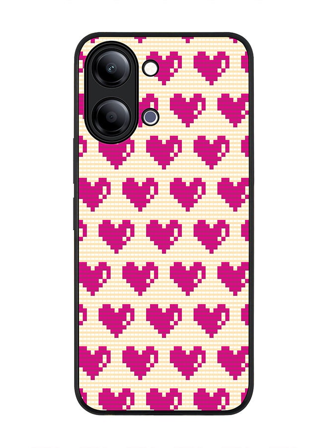 Stylizedd For vivo Y05 4G / Y6t 5G Case,Slim fit Camera Protection, Shockproof Thin Phone cover  - Pixel Hearts - Image 1