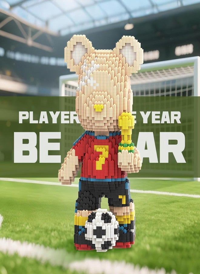 DAHONPA Football Sport Bear Micro Building Blocks Set (3450 Pieces), Bear Bricks Set Creative Home & Office Decor, Gift for Adults and Kids - Image 5