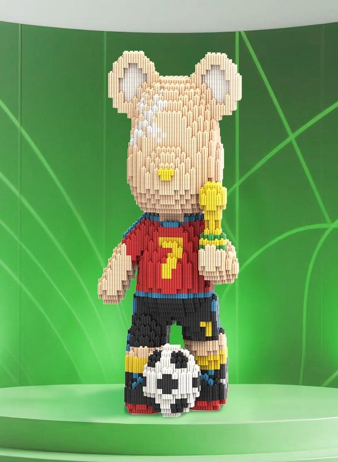 DAHONPA Football Sport Bear Micro Building Blocks Set (3450 Pieces), Bear Bricks Set Creative Home & Office Decor, Gift for Adults and Kids - Image 4