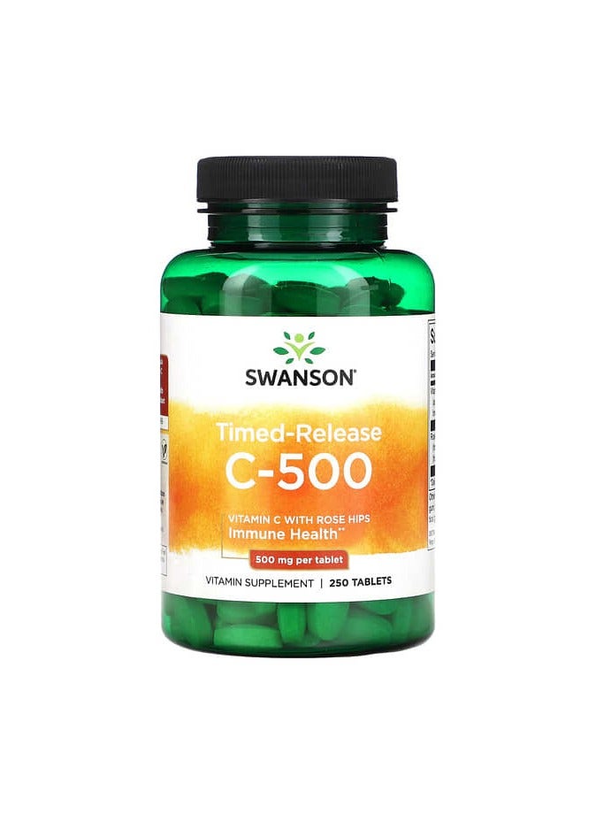 SWANSON Timed-Release C-500, 500 mg, 250 Tablets