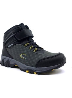 Cool Khaki Black Velcro Boy Boots  - Image 1