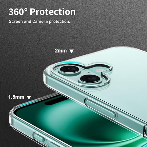 SBMS Transparent TPU Back Cover Case for Apple iPhone 17 with Camera Protection, Shockproof, Anti-Yellowing, Scratch-Resistant, Wireless Charging Compatible, Enhanced Grip for iPhone 17 (Clear) - Image 5