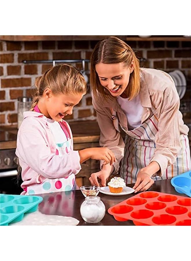 Generic - Silicone Muffin Pans, Cupcake Pans 12 Cups Food Grade Silicone Baking Molds, Large Muffin Tin for Brownies, Cupcake, Pudding, Fat Bomb, Egg Muffin, 100% Non-Stick (Black, 2 Pack) - Image 1