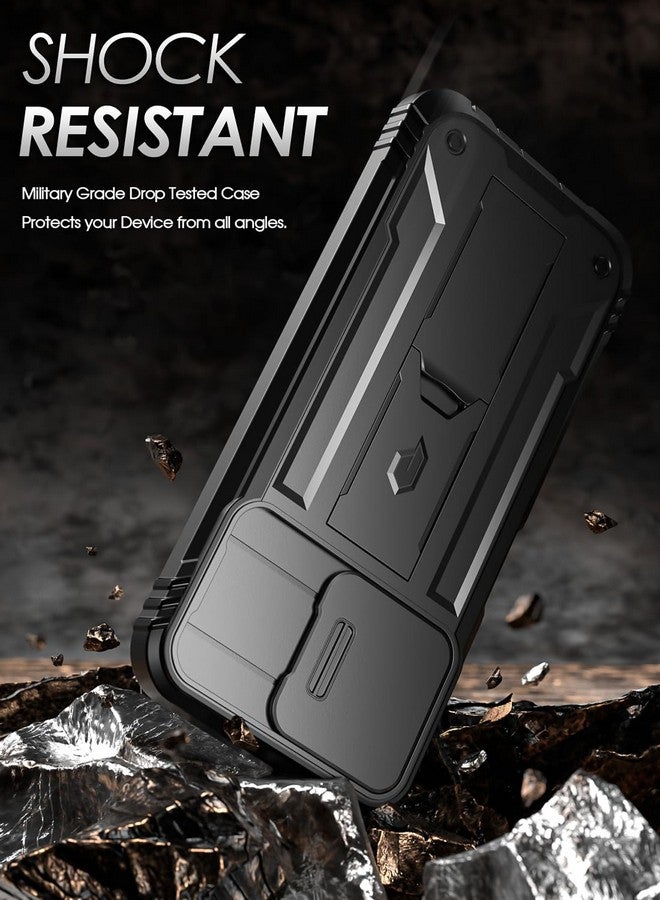 POETIC Poetic Revolution Case for Motorola Moto G Power 5G 2024 [Not Fit 2023 Version], [Slide Camera Cover], Full-Body Military Grade Shockproof Cover with Kickstand and Built-in-Screen Protector, Black  - Image 4