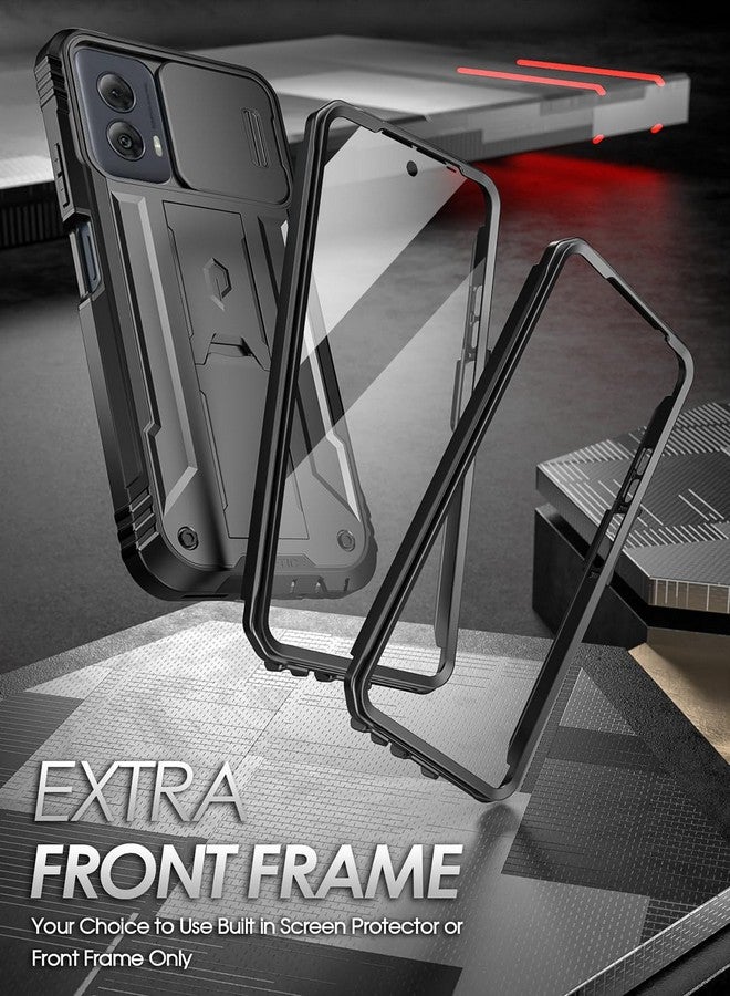POETIC Poetic Revolution Case for Motorola Moto G Power 5G 2024 [Not Fit 2023 Version], [Slide Camera Cover], Full-Body Military Grade Shockproof Cover with Kickstand and Built-in-Screen Protector, Black  - Image 3