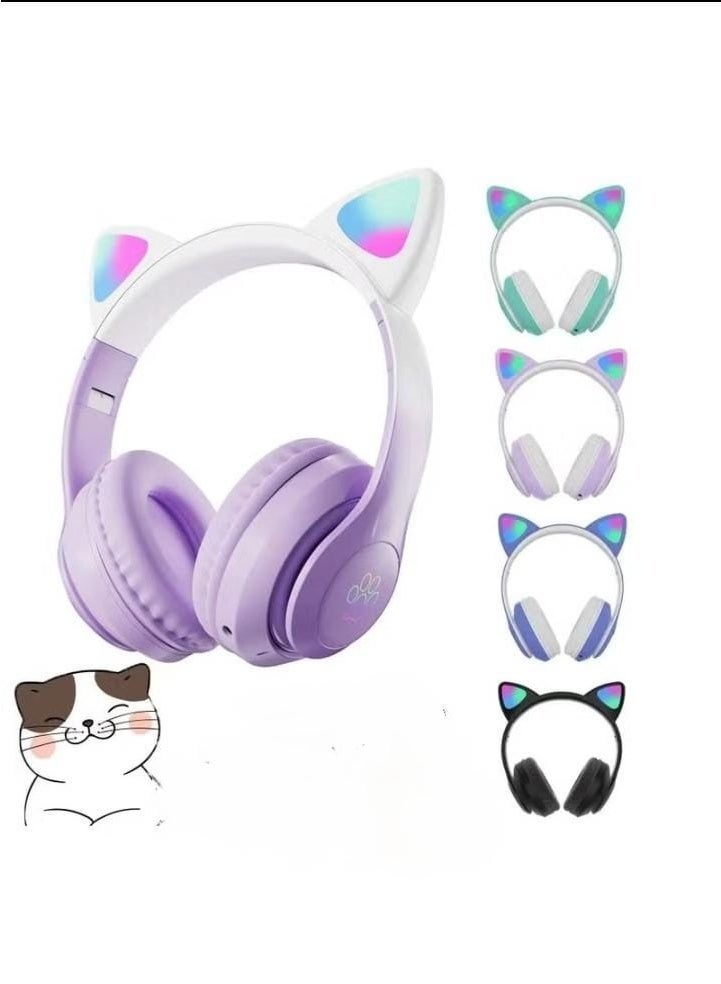 Wireless Cat Ear Design Bluetooth Stereo Headphone - Image 1