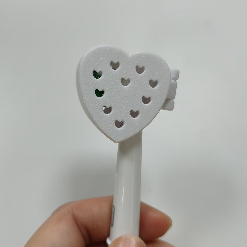1pc Black Heart Shaped Ventilated Electric Toothbrush Head Cover And Travel Storage Box Dust Proof Lid Storage Head Clean Lightweight Essential For Frequent Travelers Special Gift Not Applicable To Io Series Toothbrush Heads - Image 2