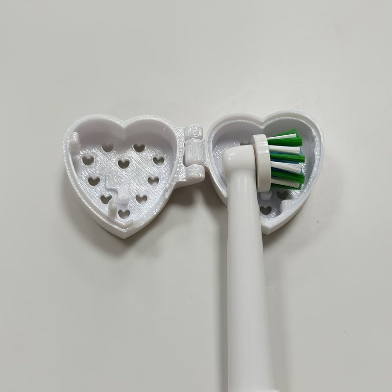 1pc Black Heart Shaped Ventilated Electric Toothbrush Head Cover And Travel Storage Box Dust Proof Lid Storage Head Clean Lightweight Essential For Frequent Travelers Special Gift Not Applicable To Io Series Toothbrush Heads - Image 3