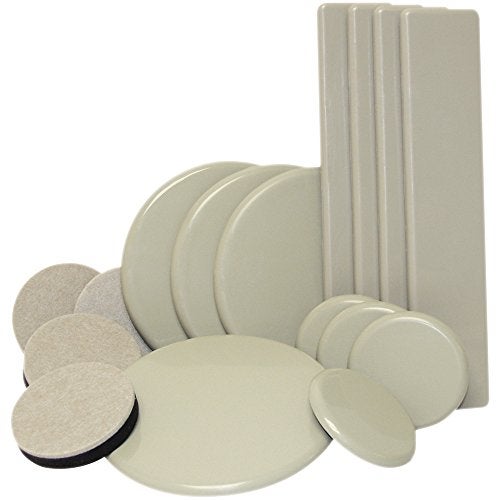SUPER SLIDERS SuperSliders 4712995NB X-Large Variety Pack, Reusable Furniture Moving Kit for Carpet with 4 Felt Sliders- Move Heavy Furniture Quickly and Easily, Linen (16 Pack) - Image 1