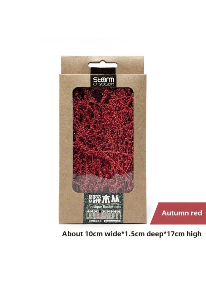 Premium Shrubbery Scene Model Tree Ground Platform Material Thorny Soldier Dry Branch Modification Piece Toy/architecture Model-Color:Autumn Red  - Image 1