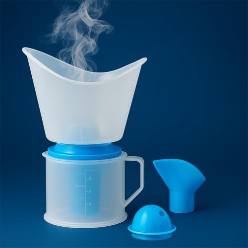 Dr.Odin Dr. Odin OSV 102 DL Dual Layer Steamer Vaporizer for Cold, Cough, Face Steam, Steam Inhaler and Steamer Helps in Breathing Disorders and Face Humidifier (White & Blue) - Image 1
