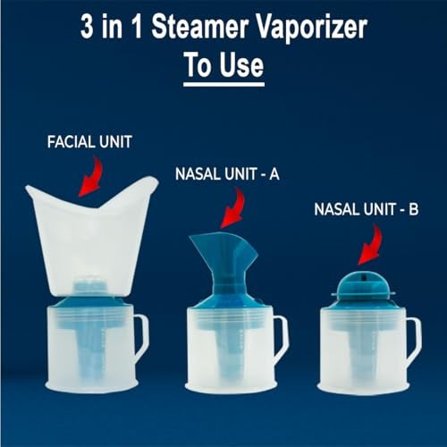 Dr.Odin Dr. Odin OSV 102 DL Dual Layer Steamer Vaporizer for Cold, Cough, Face Steam, Steam Inhaler and Steamer Helps in Breathing Disorders and Face Humidifier (White & Blue) - Image 2