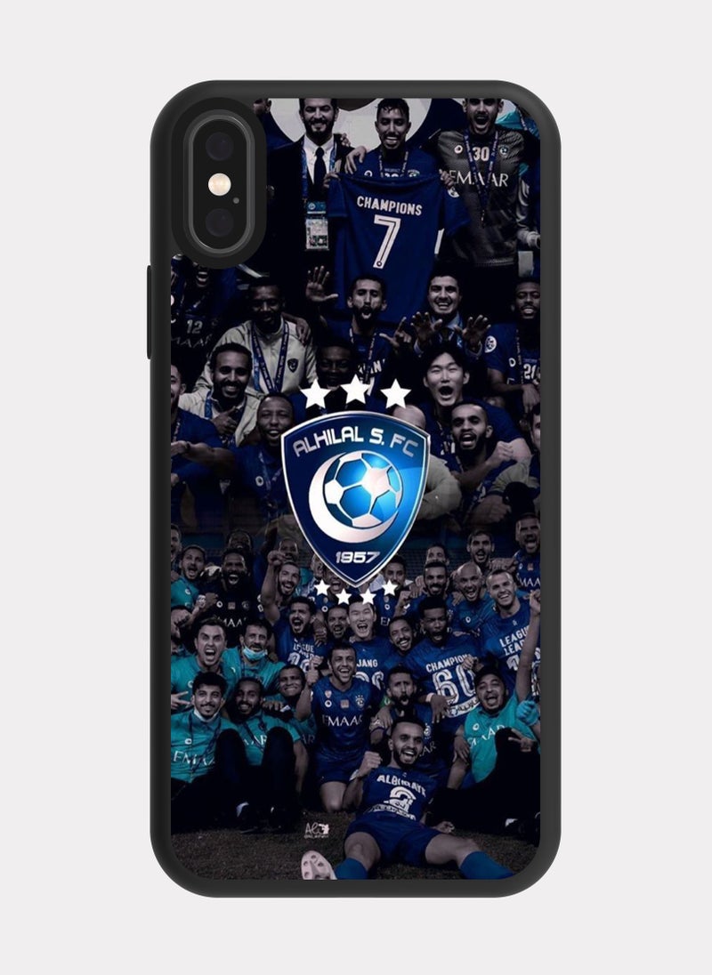 بكسلات كفر ايفون اكس نادي الهلال  ازرق - Image 1