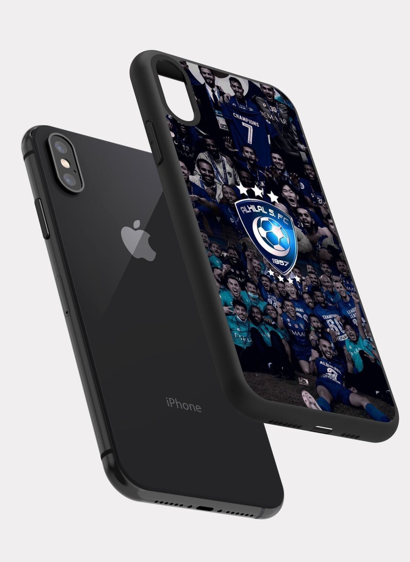 بكسلات كفر ايفون اكس نادي الهلال  ازرق - Image 2