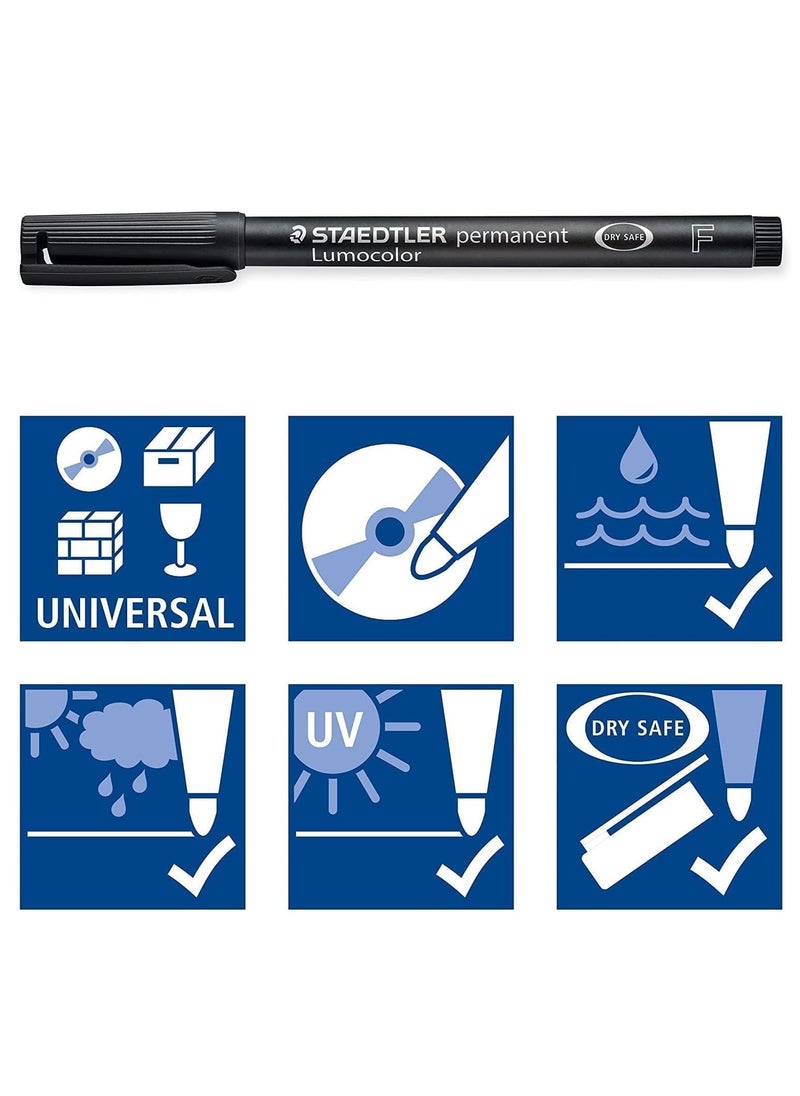 STAEDTLER - قلم تحديد دائم عالمي من لوموكولور برأس رفيع متعدد الألوان مكون من قطعة واحدة - Image 1