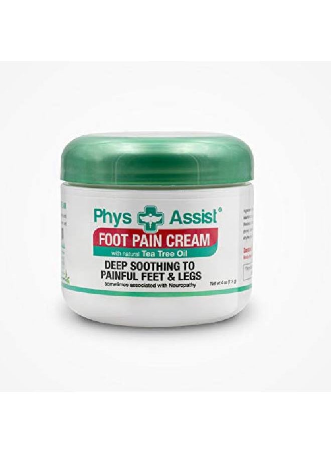 PhysAssist - Foot Pain Cream, Soothing To Feet And Legs. 4 Oz Jar - Image 1
